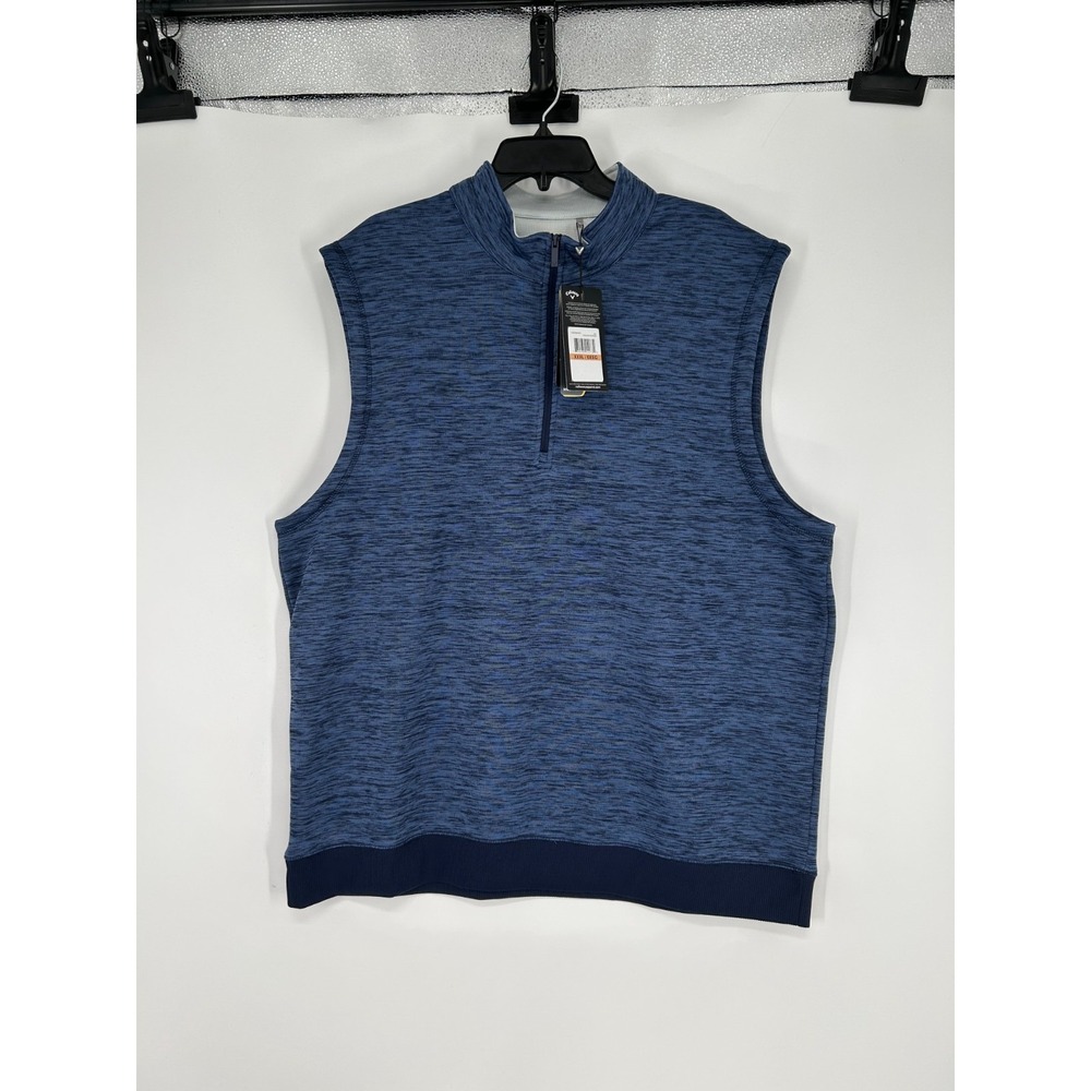 Callaway Golf Vest Mens 3XL Weather Series 1/4 Quarter Zip Sleeveless Pullover